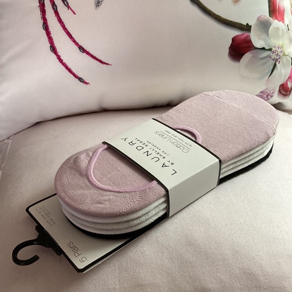 NWT - Laundry by Shelli Segal Non-Slip Heel Cotton No Show Sock Liners 5-Pack - Picture 5 of 8